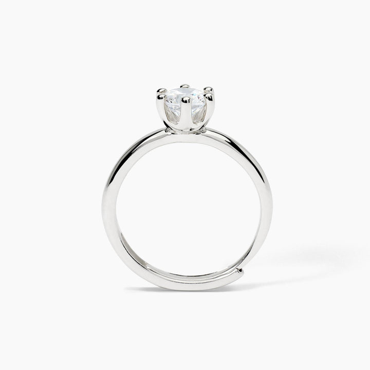 Anello solitario SOLITAIRE in argento con zircone da 6 mm
