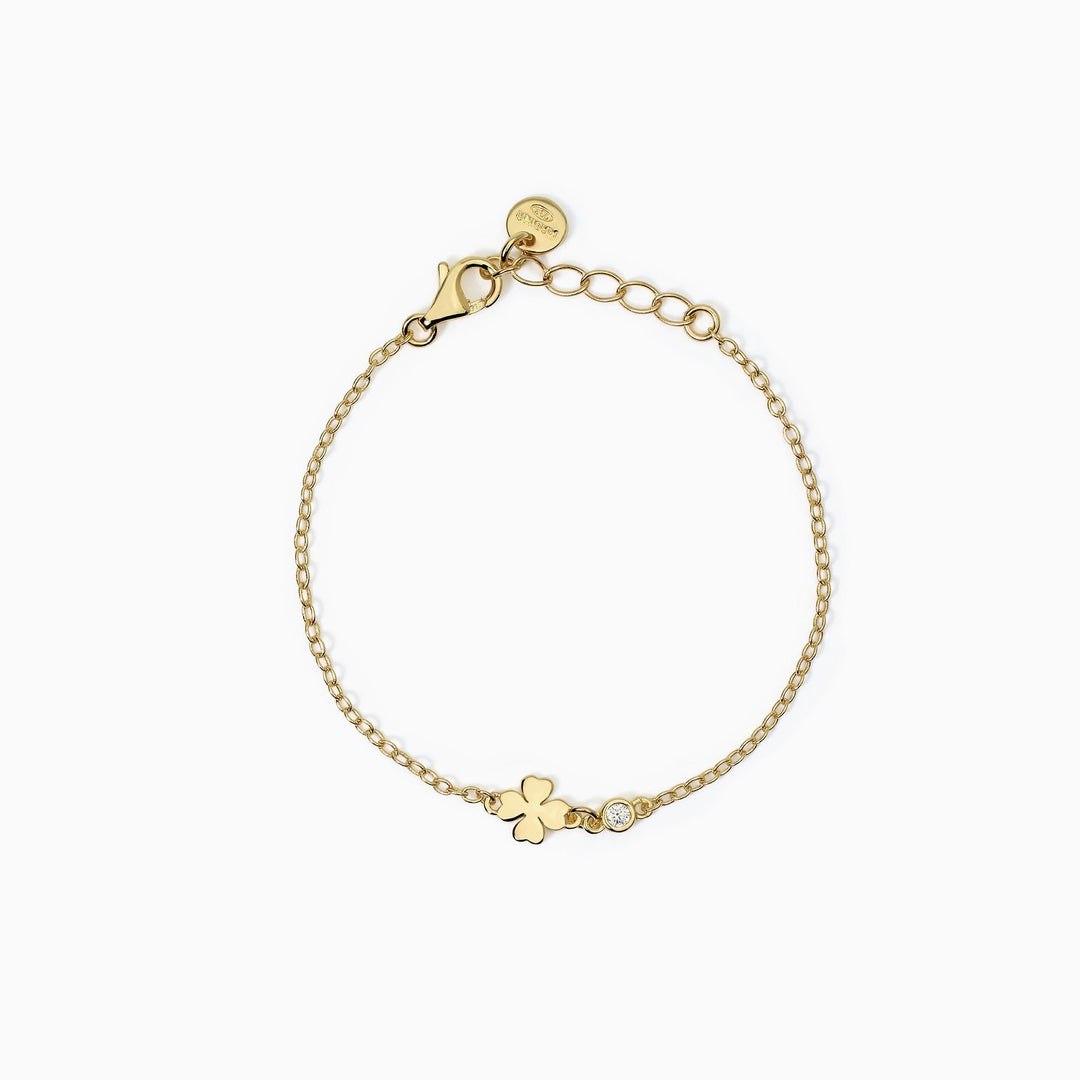 Bracciale da bambini CERCAMI con quadrifoglio dorato