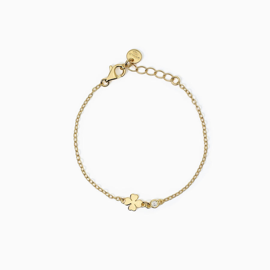 Bracciale da bambini CERCAMI con quadrifoglio dorato