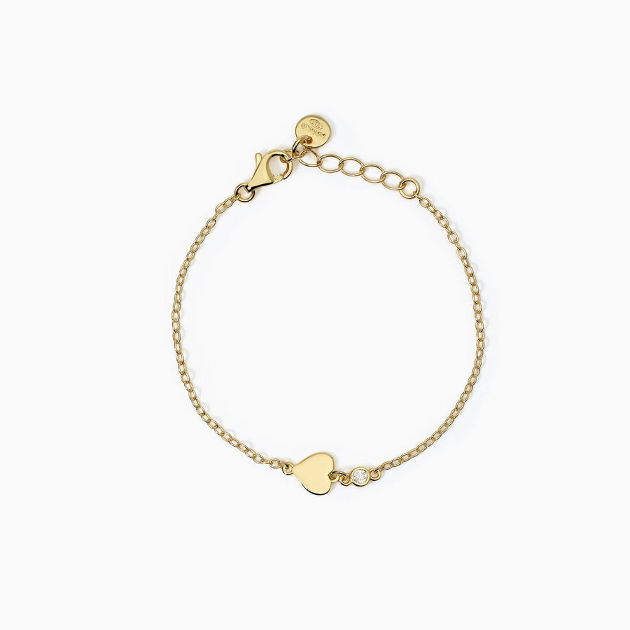 Bracciale da bambina TVB con cuore dorato e zircone