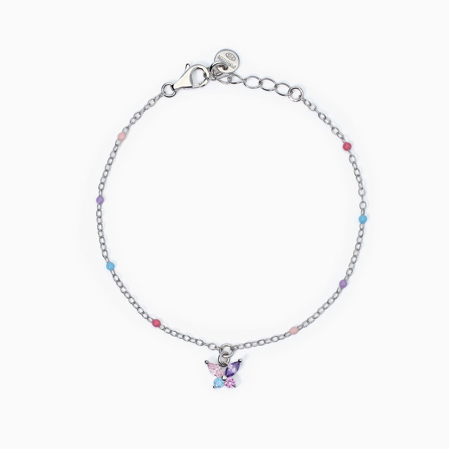 Bracciale da bambina SECRET GARDEN con farfalla colorata
