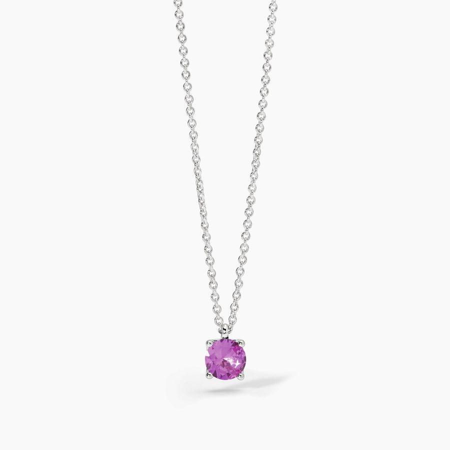 Girocollo SHINY con punto luce rosa in argento