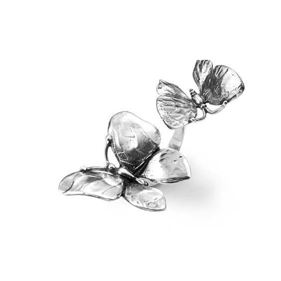 Giovanni Raspini - Anello da donna doppia farfalla in argento 925 Made in Italy