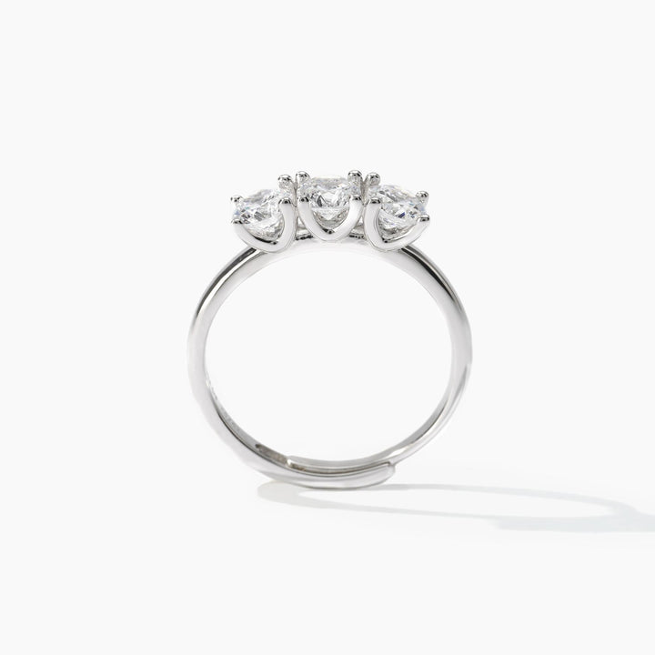 Anello TRILOGY in argento con tre zirconi