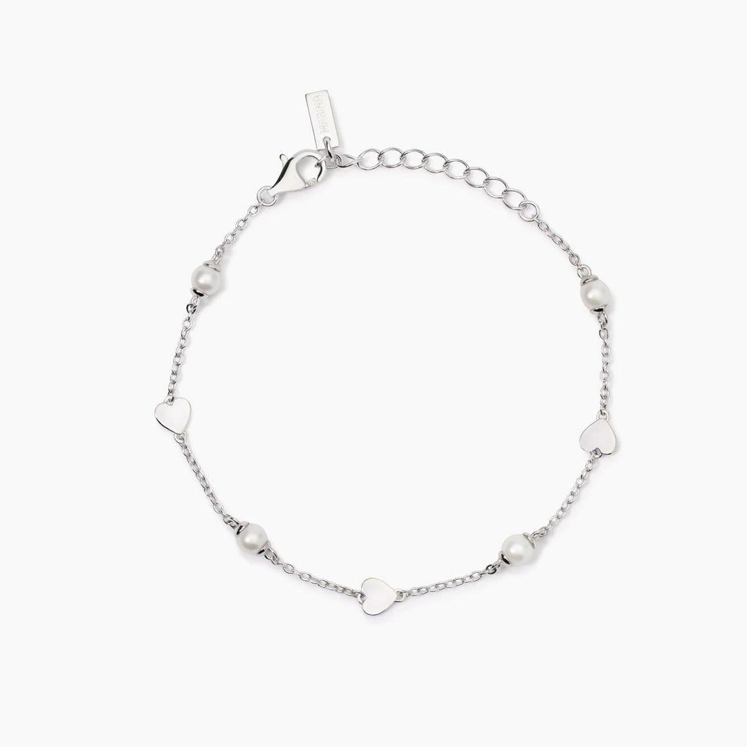Bracciale SKY LOVE con cuori e perla conchiglia