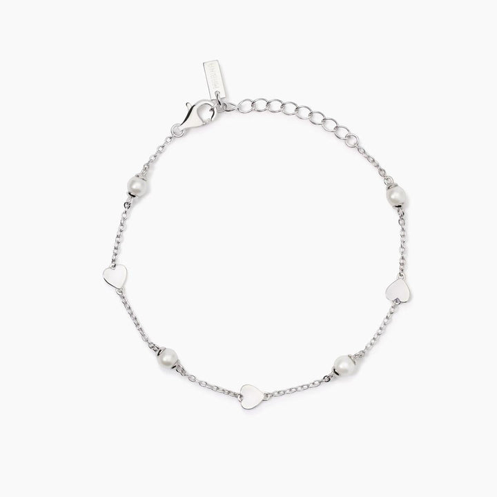 Bracciale SKY LOVE con cuori e perla conchiglia