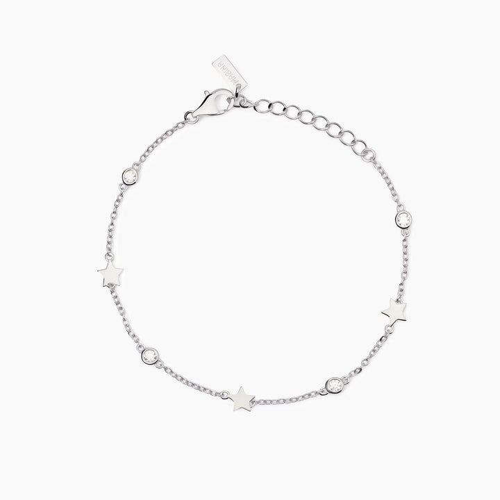 Bracciale NARCISO con stelle e zirconi in argento