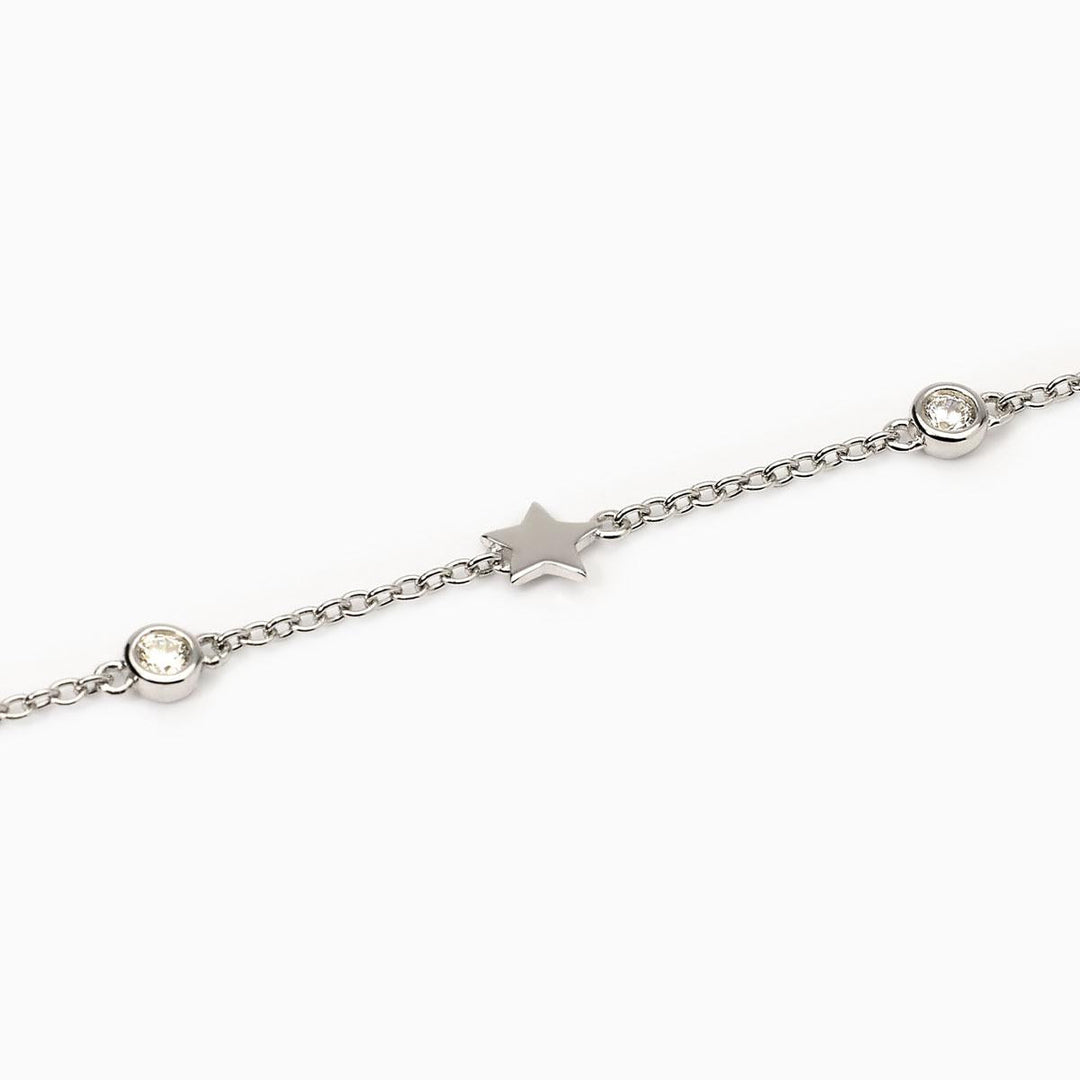Bracciale NARCISO con stelle e zirconi in argento