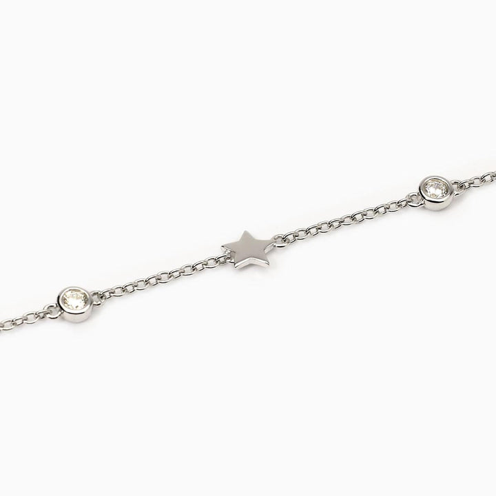Bracciale NARCISO con stelle e zirconi in argento