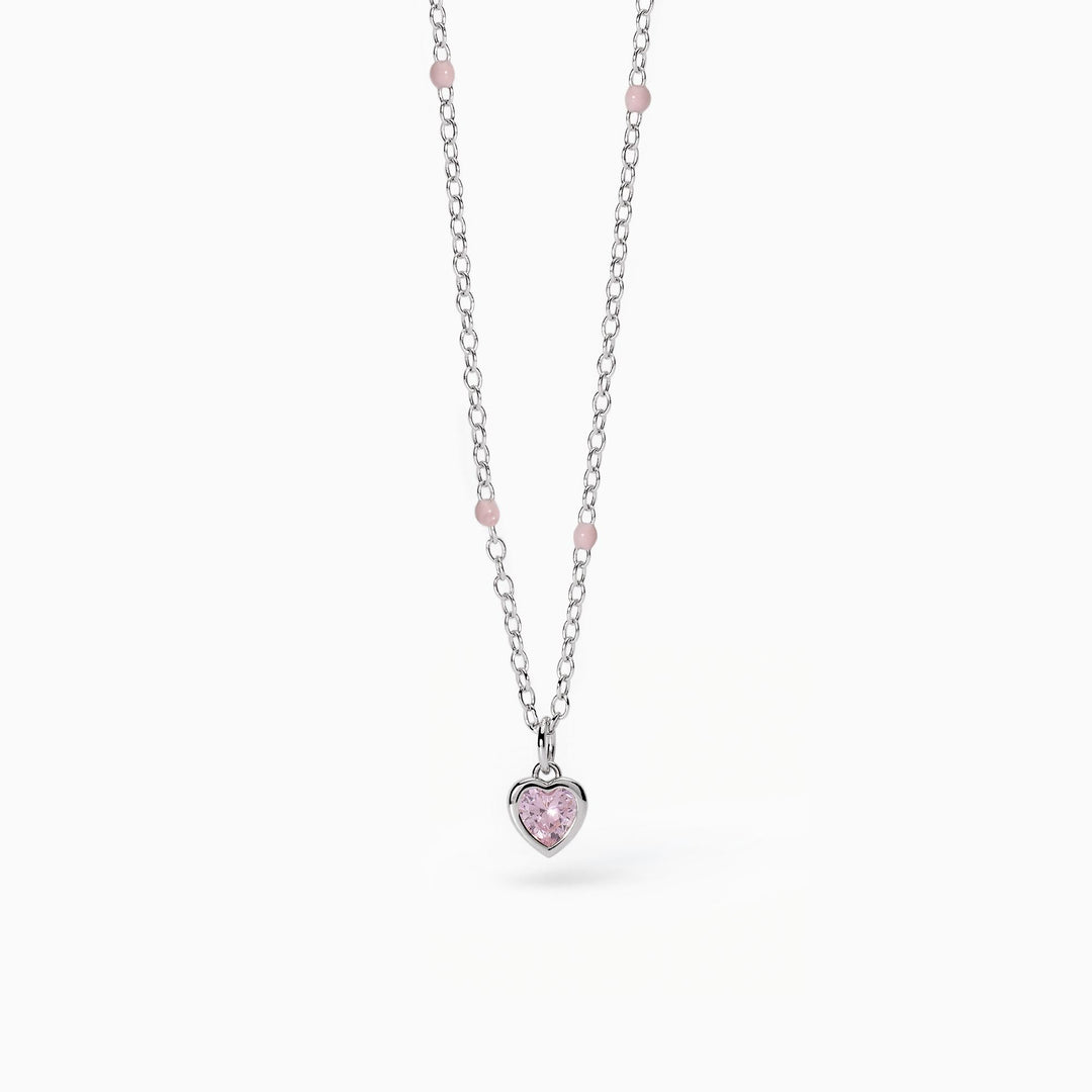 Girocollo da bambina PETIT COEUR con cuore rosa