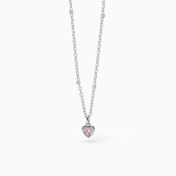 Girocollo da bambina PETIT COEUR con cuore rosa