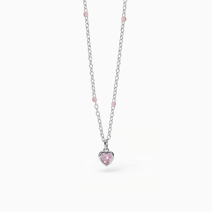 Girocollo da bambina PETIT COEUR con cuore rosa
