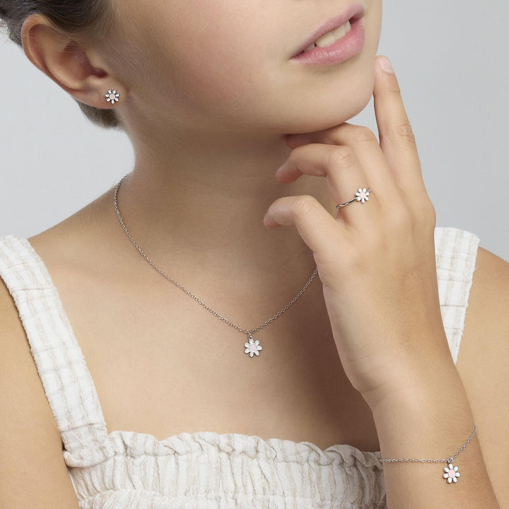Girocollo da bambina DAISY con margheritina smaltata