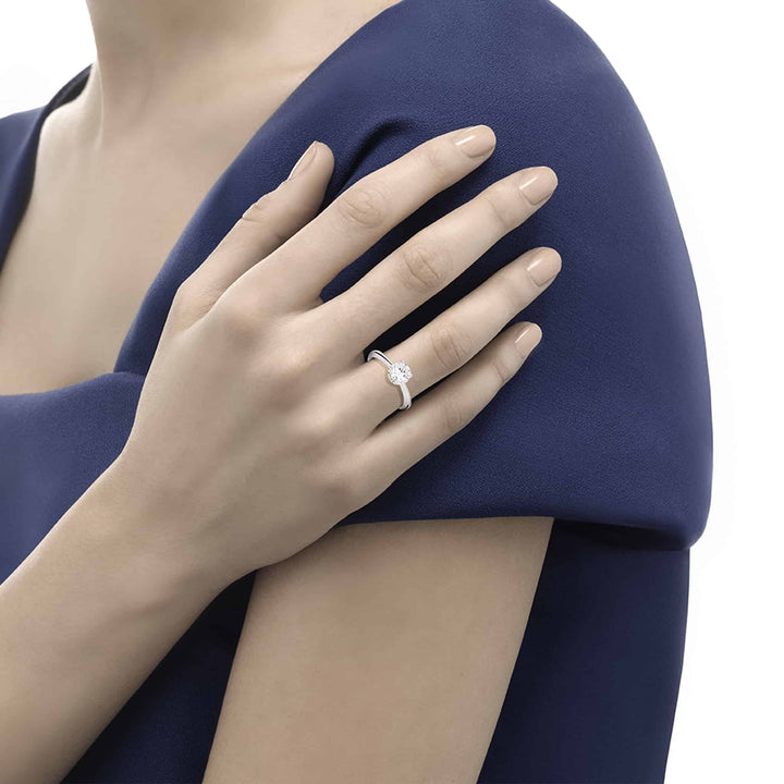 Anello Recarlo Anniversary Solitario in Oro Bianco con Diamante 0,61 ct