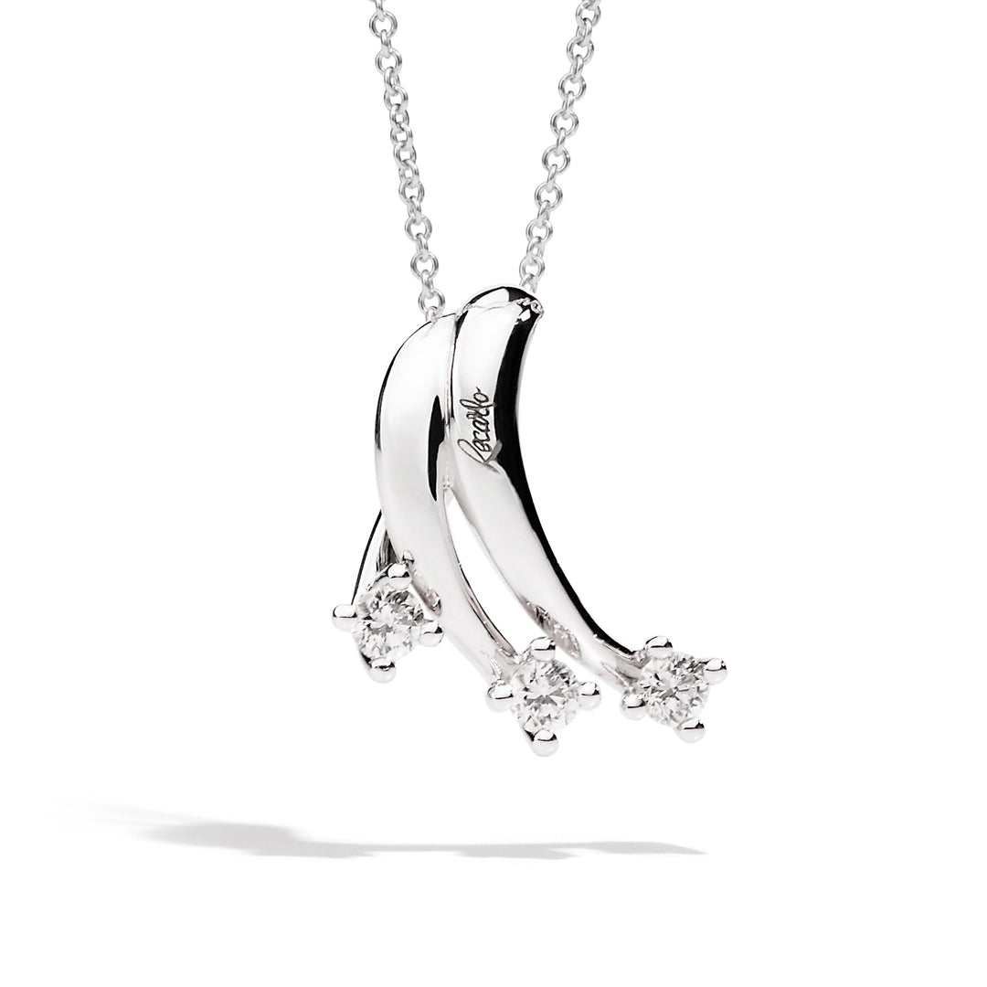 Collana Recarlo Eternity Trilogy in Oro Bianco con Diamanti 0,25 ct