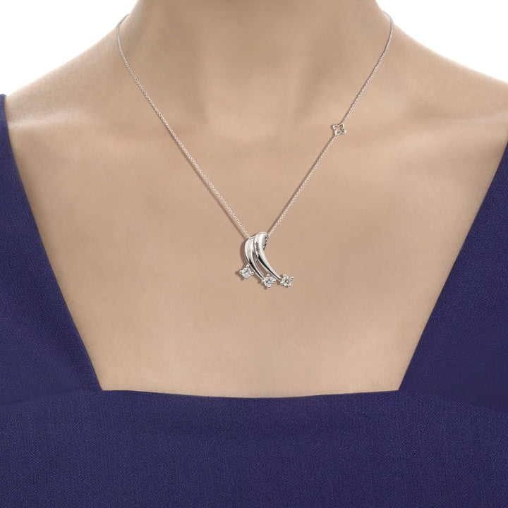 Collana Recarlo Eternity Trilogy in Oro Bianco con Diamanti 0,25 ct