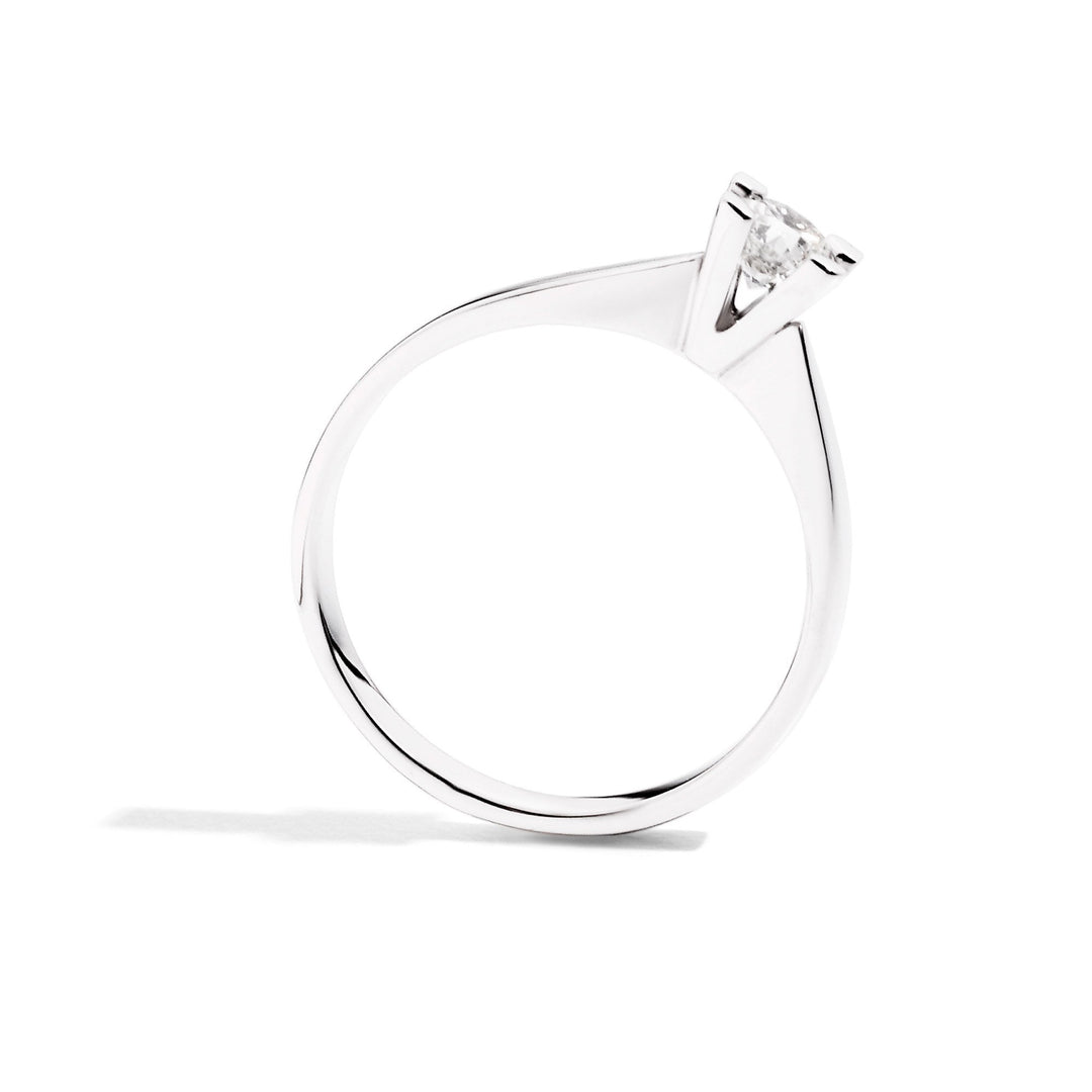 Anello Recarlo Maria Teresa Solitario in Oro Bianco con Diamante 0,42 ct