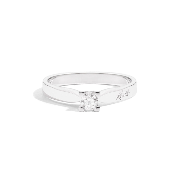 Anello Recarlo Maria Teresa Solitario in Oro Bianco con Diamante 0,42 ct