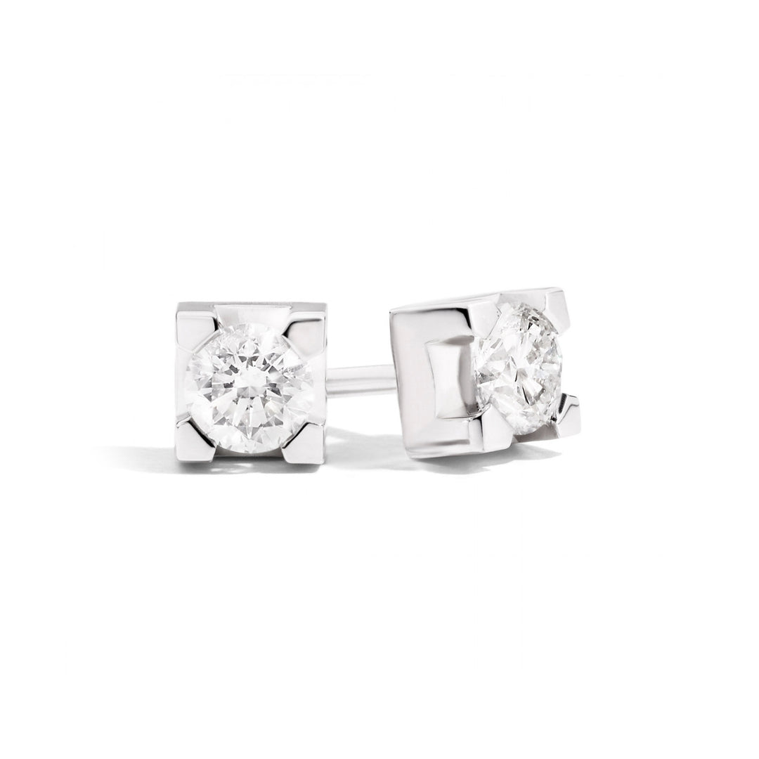 Orecchini Recarlo Maria Teresa Punto Luce in Oro Bianco con Diamanti 0,65 ct