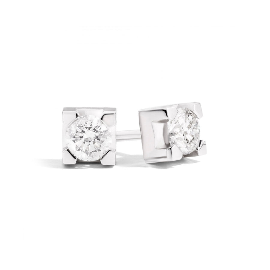 Orecchini Recarlo Maria Teresa Punto Luce in Oro Bianco con Diamanti 0,65 ct