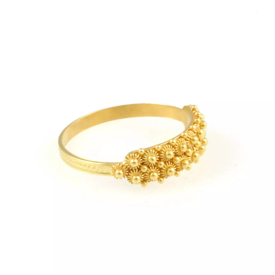 Fede sarda nuorese in oro 18 KT. a 2 file
