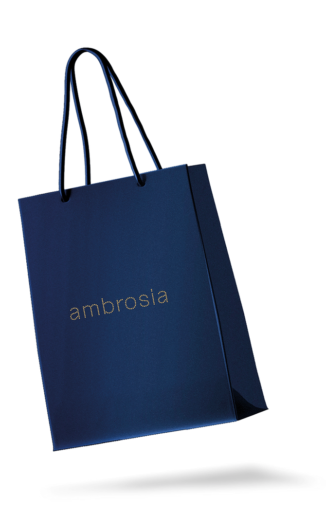 Ambrosia - Girocollo in Oro bianco 750‰, cristallo blu