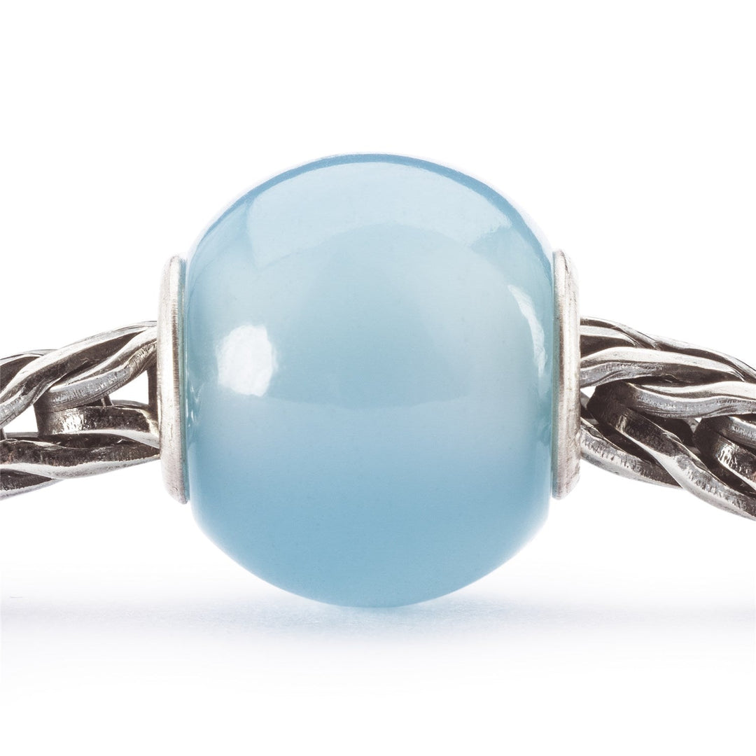 Trollbeads Bead Agata Blu Chiaro Rotonda - dettaglio 3