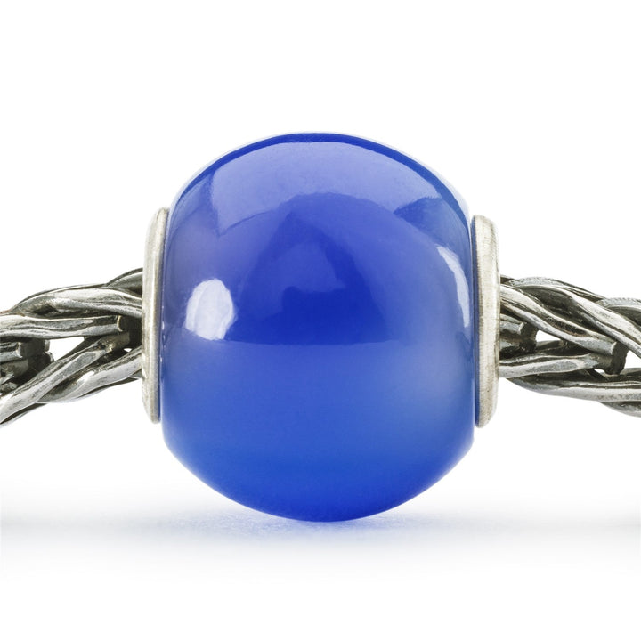 Trollbeads Bead Agata Blu Scuro Rotonda - dettaglio 1