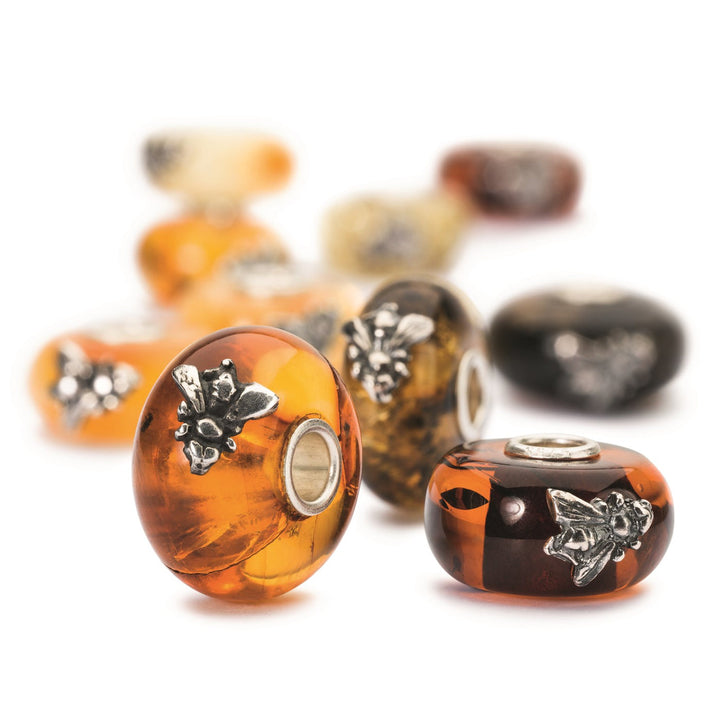 Trollbeads Bead Ali del Tempo - Ambra naturale