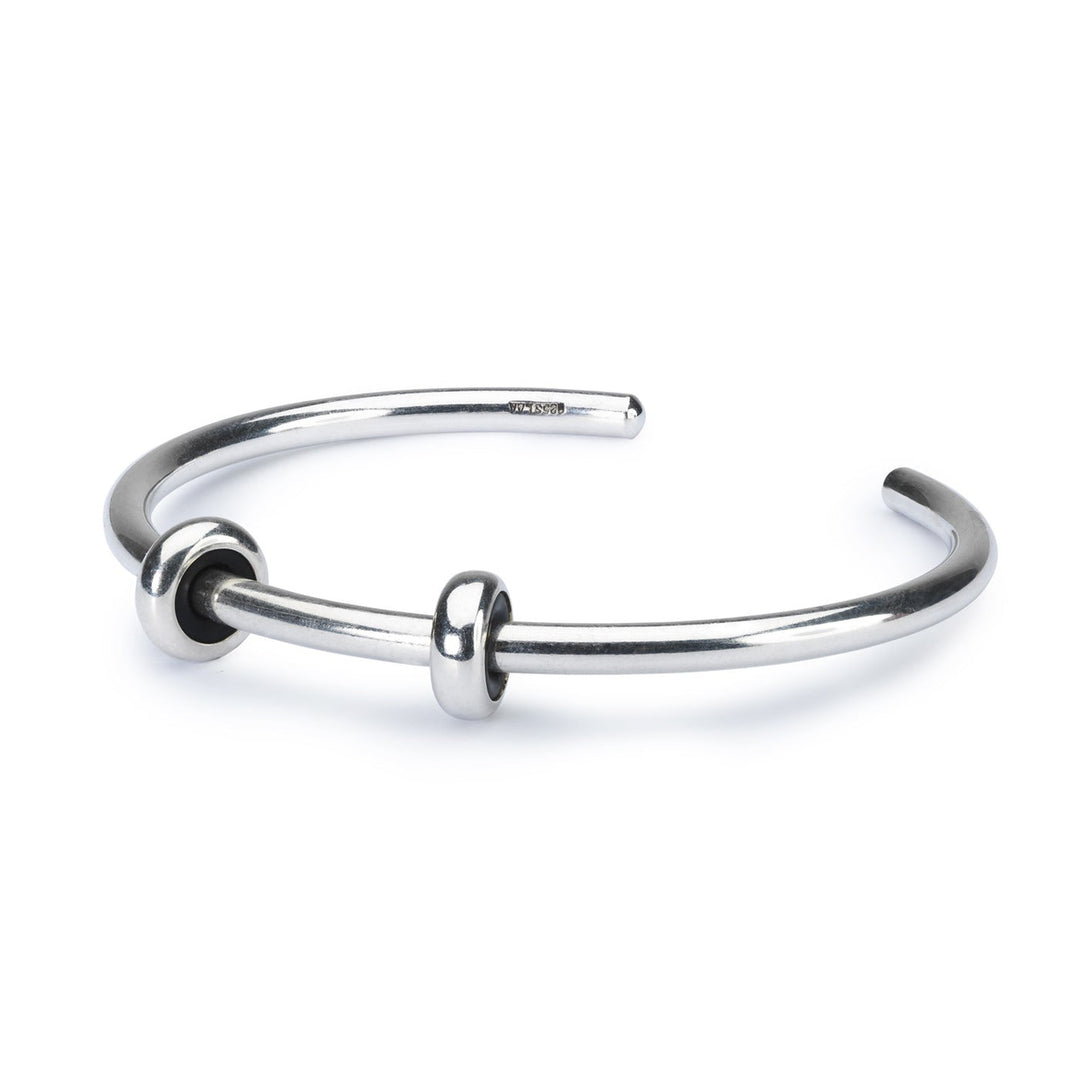 Trollbeads Bangle in Argento con 2 Stop Argento