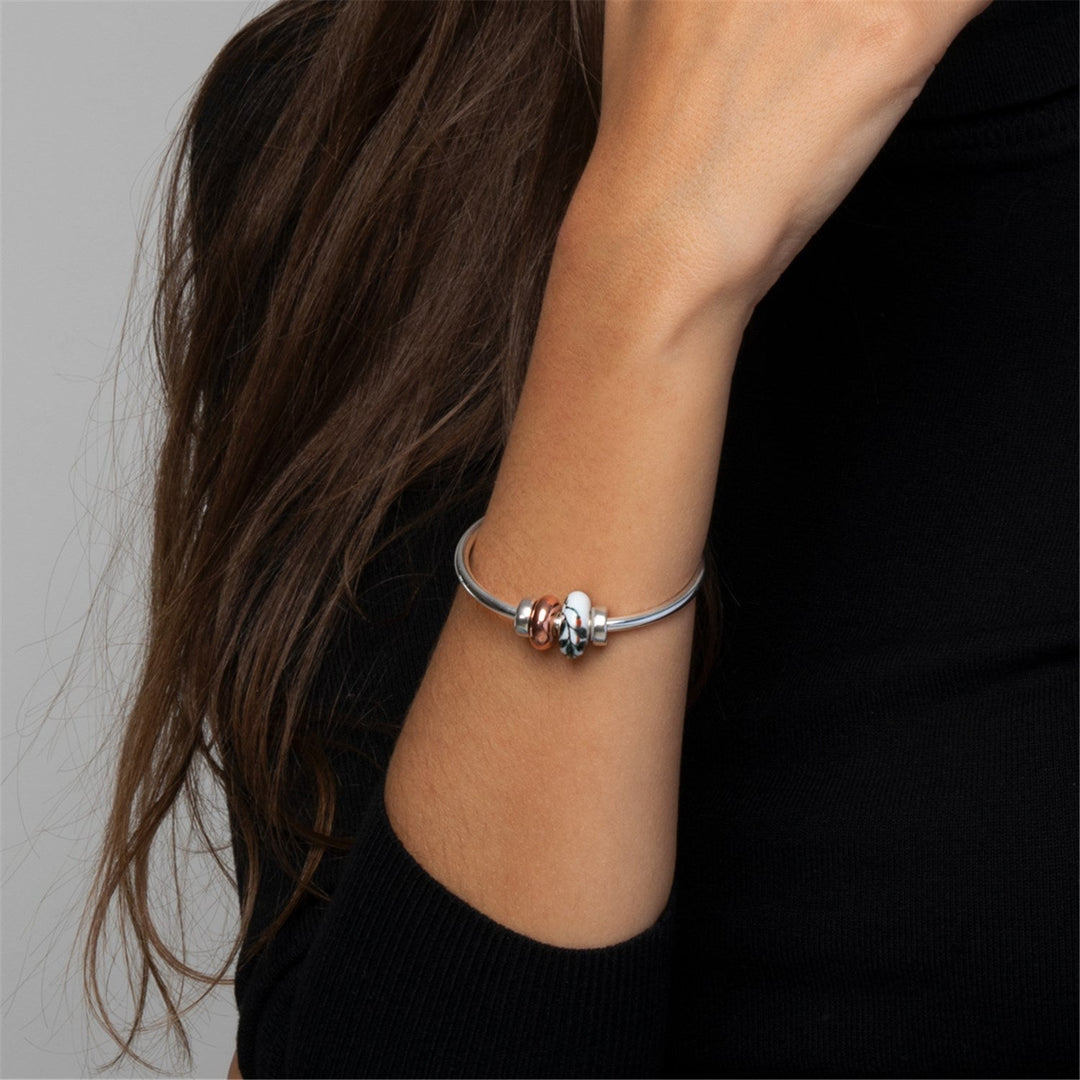 Trollbeads Bangle in Argento con 2 Stop Argento - dettaglio 2