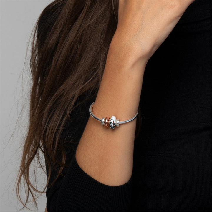 Trollbeads Bangle in Argento con 2 Stop Argento - dettaglio 2