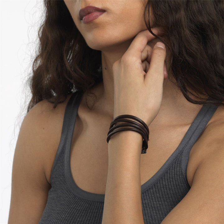 Trollbeads Bracciale Cuoio Marrone - dettaglio 1