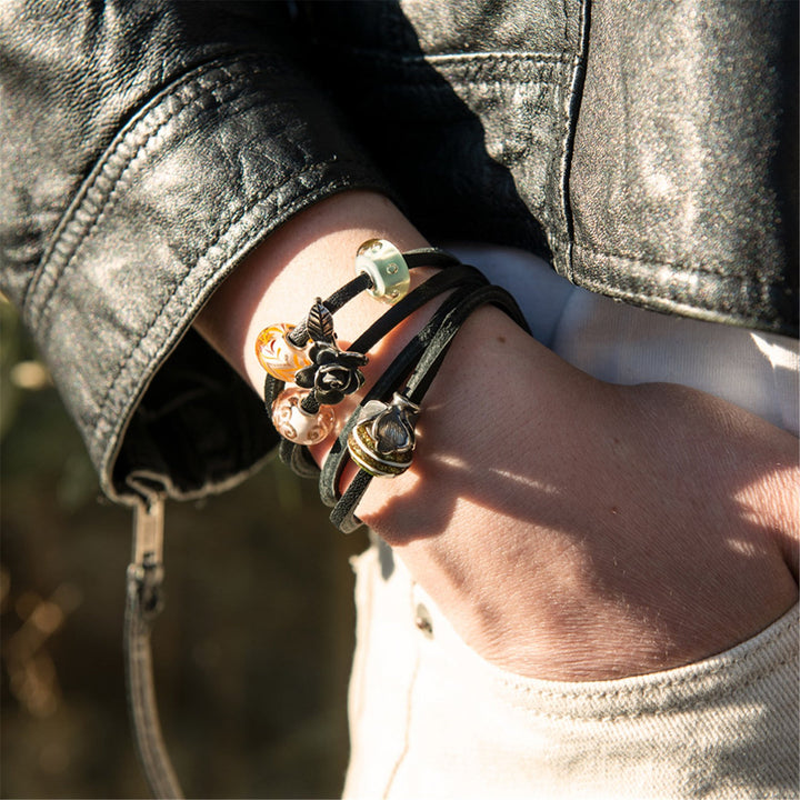 Trollbeads Bracciale Cuoio Nero - dettaglio 4