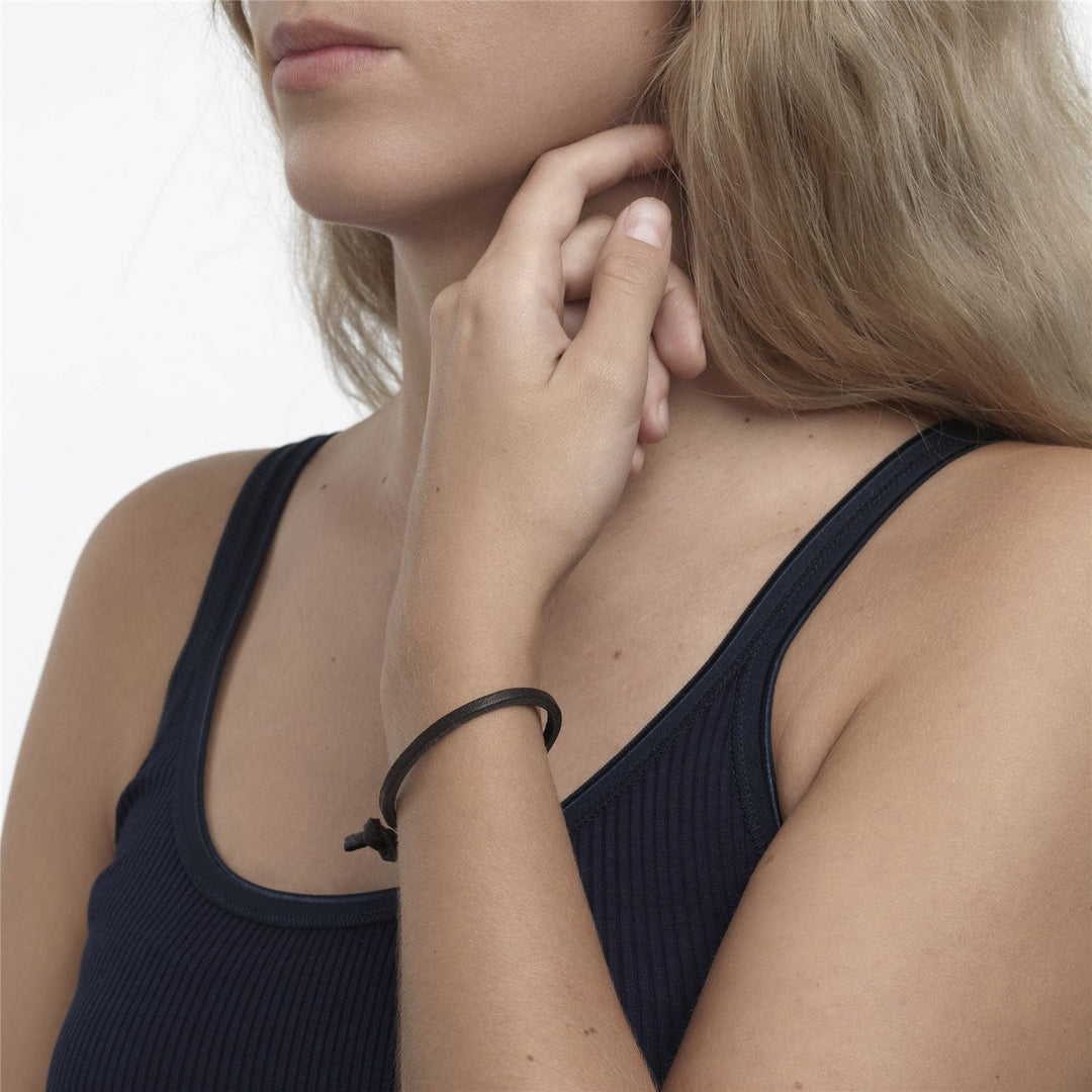 Trollbeads Bracciale di Pelle Nero - dettaglio 1
