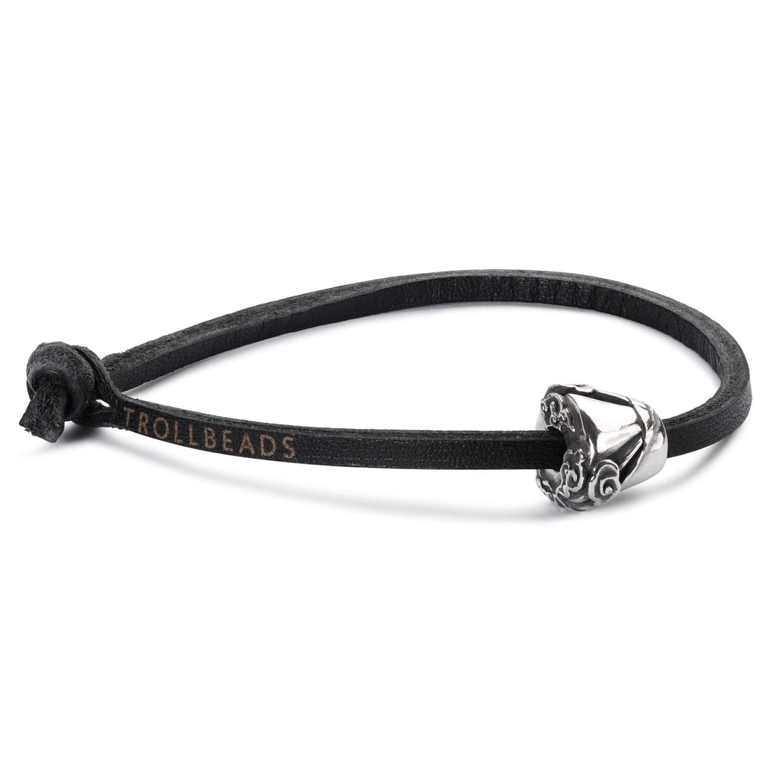 Trollbeads Bracciale di Pelle Nero - dettaglio 2