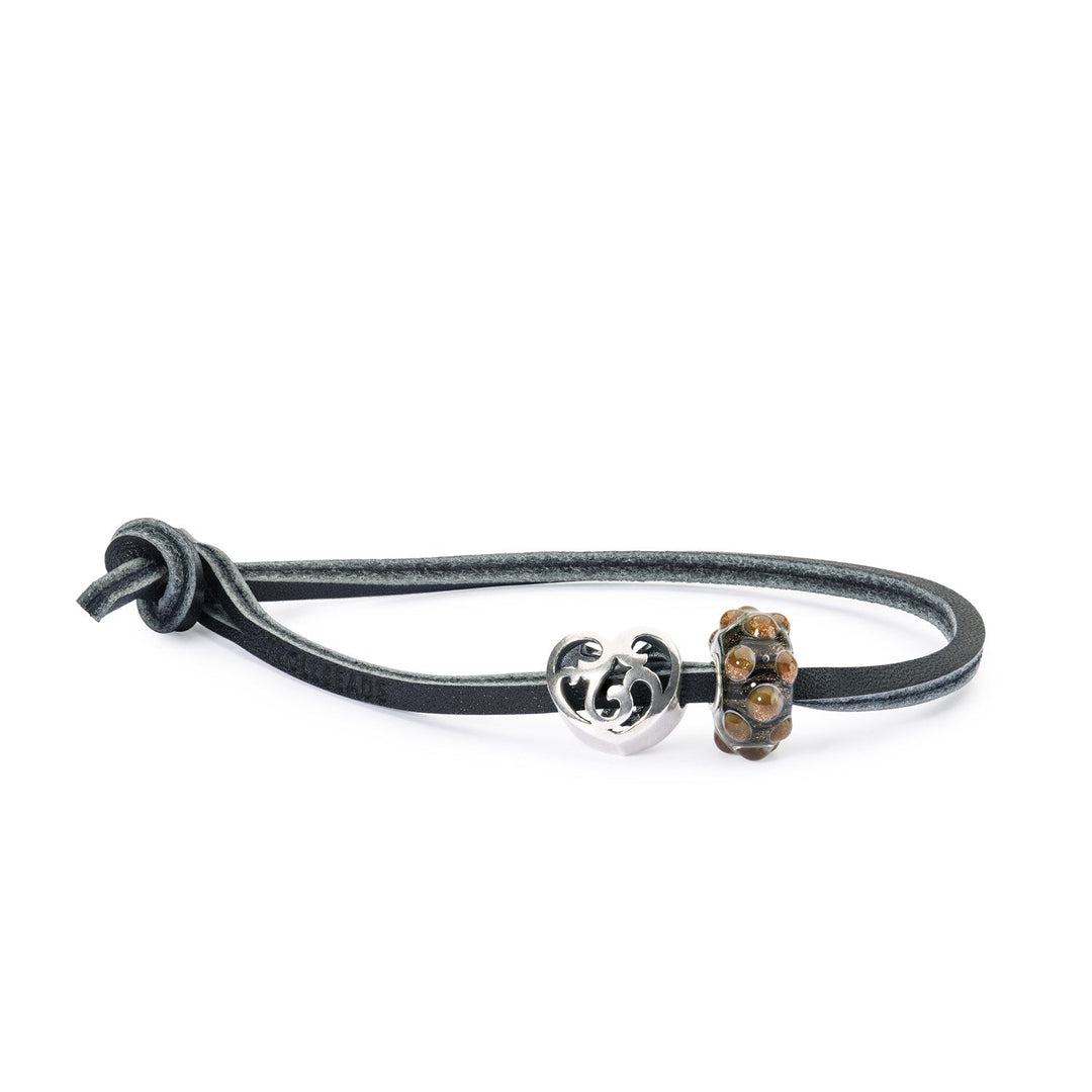 Trollbeads Bracciale di Pelle Nero - dettaglio 4