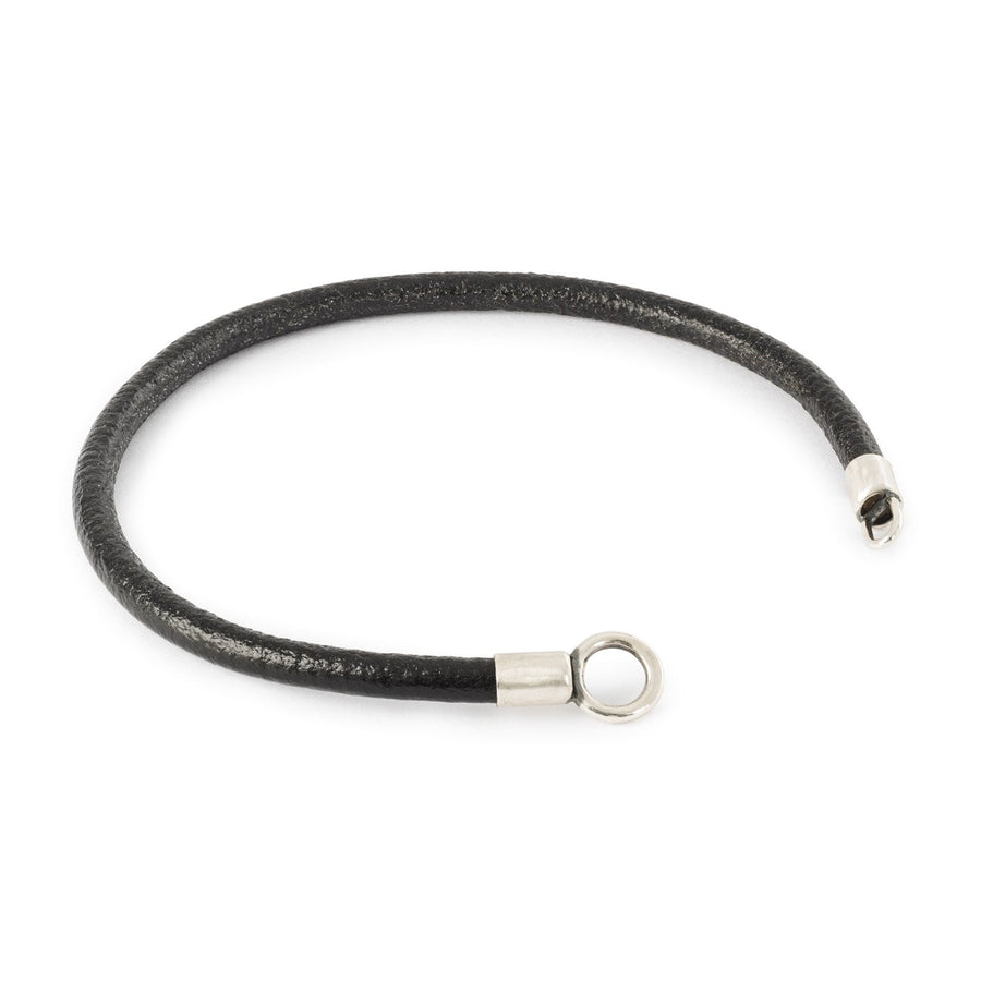 Trollbeads Bracciale in Pelle e Argento Nero