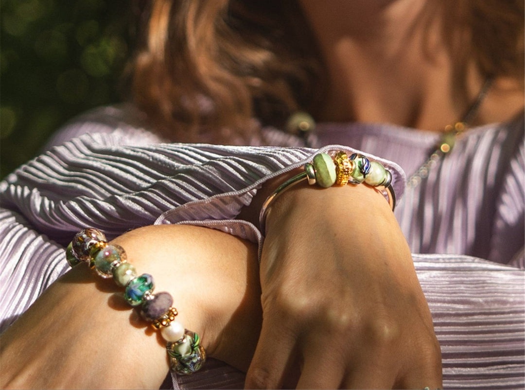 Trollbeads Bead Calcite Giallo-Verde sfaccettato - dettaglio 1