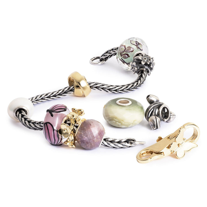 Trollbeads Chiusura Ali di Farfalla, placcata oro - dettaglio 1