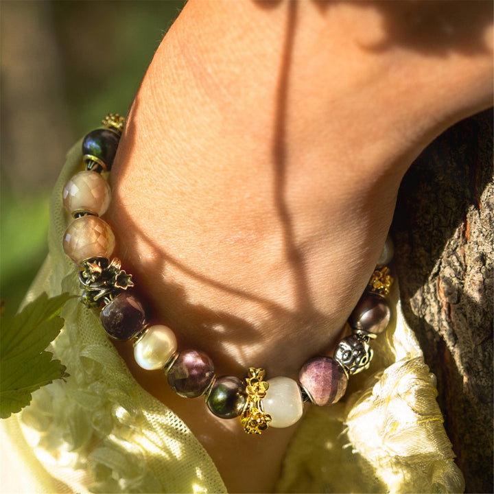 Trollbeads Bead Corona di Fiori, placcato oro - dettaglio 1