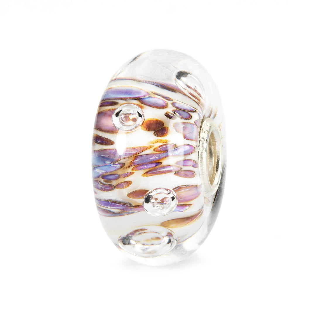 Trollbeads Bead Cresta di Bolle Viola - Vetro lavorato a mano
