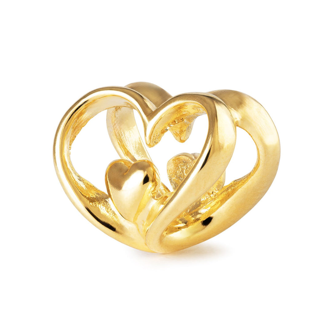 Trollbeads Bead Cuore a cuore, placcato oro - Argento 925 placcato oro 18 kt