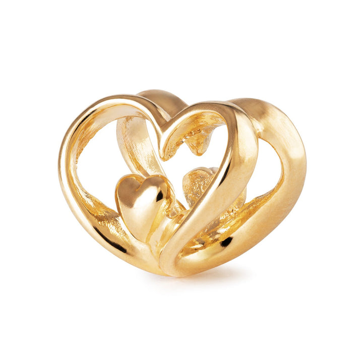 Trollbeads Bead Cuore a cuore, placcato oro - dettaglio 2