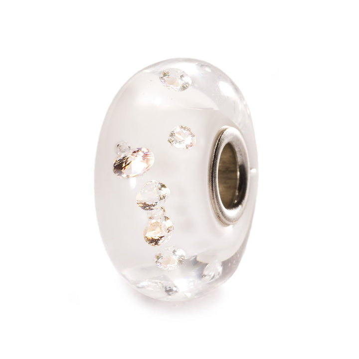Trollbeads Bead Diamante Bianco - Vetro lavorato a mano