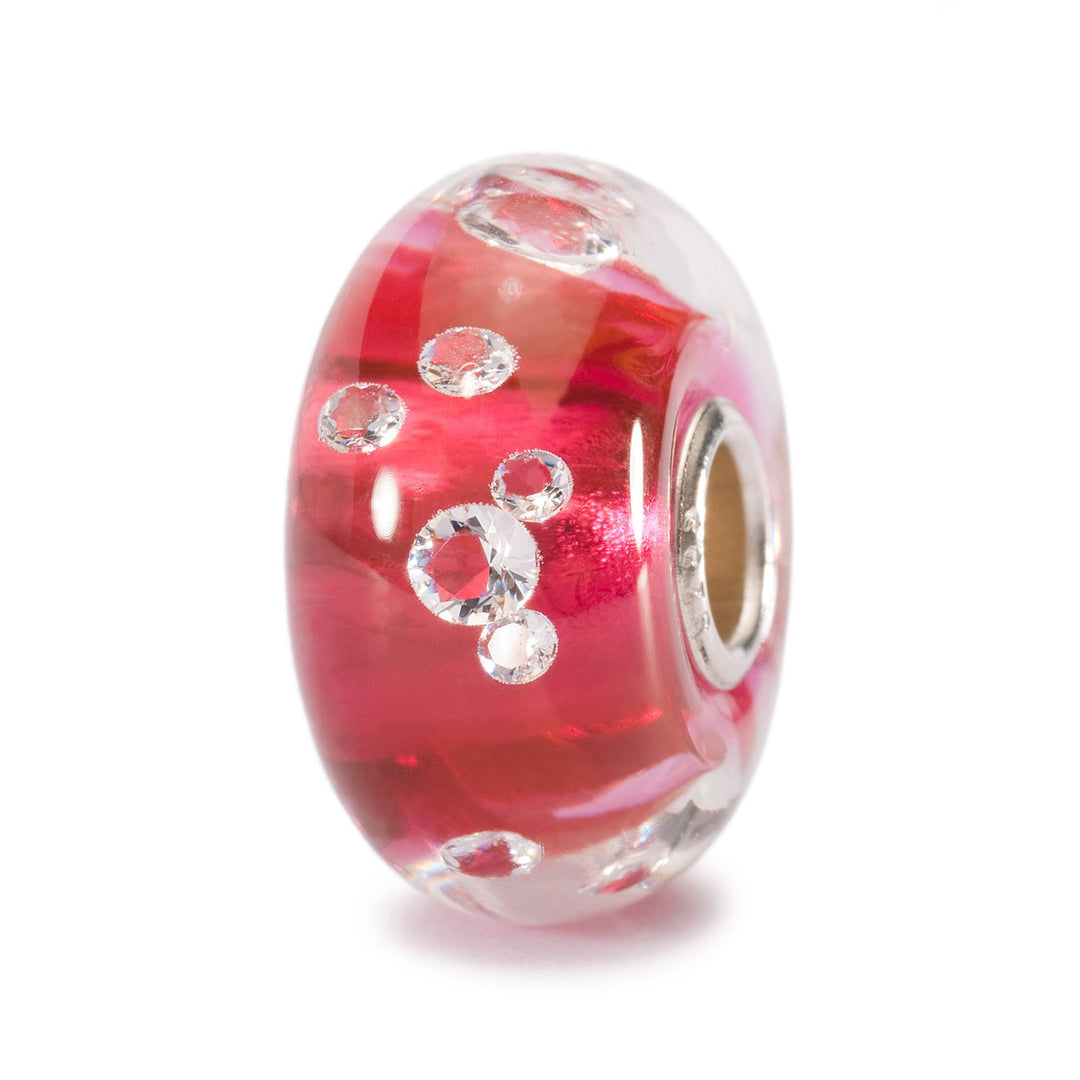 Trollbeads Bead Diamante Rosa Universale - Vetro lavorato a mano