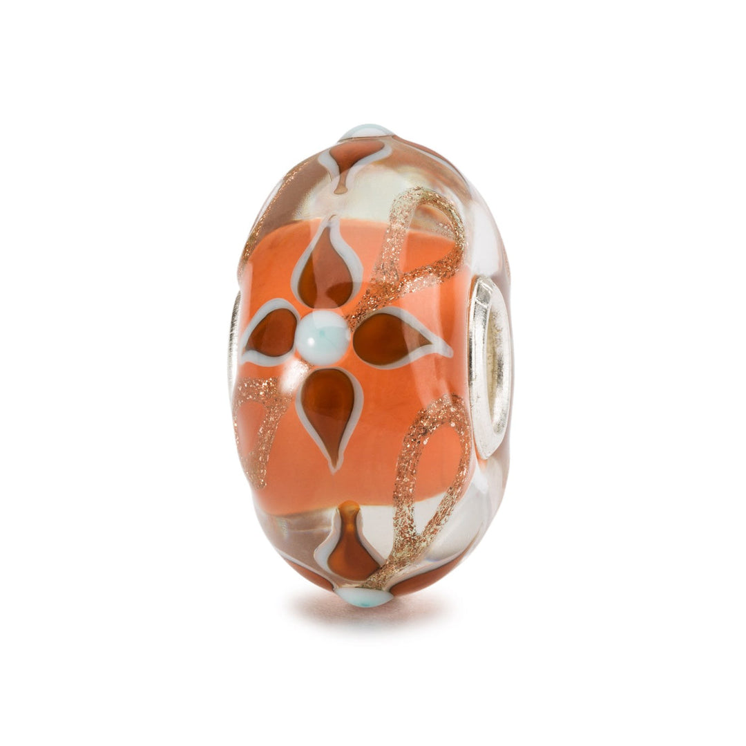 Trollbeads Bead Fantasia di Fiori Corallo - Vetro lavorato a mano