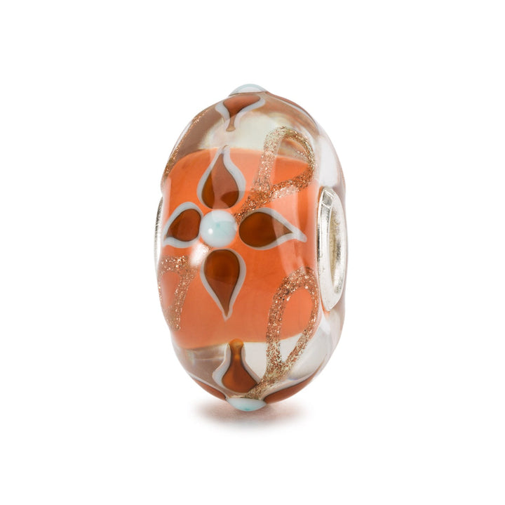 Trollbeads Bead Fantasia di Fiori Corallo - Vetro lavorato a mano