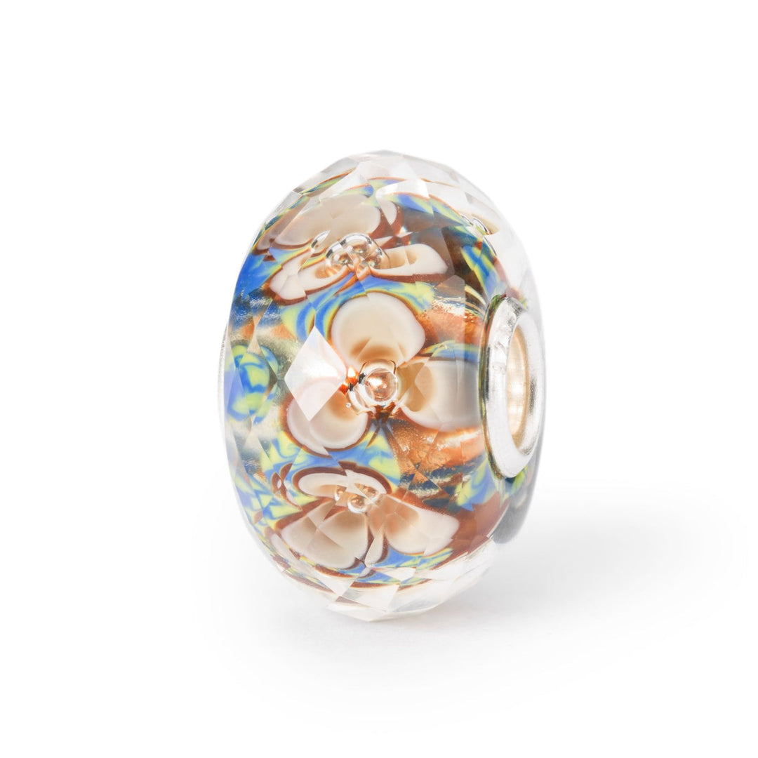 Trollbeads Bead Fantasia di Fiori sfaccettato - Vetro sfaccettato lavorato a mano