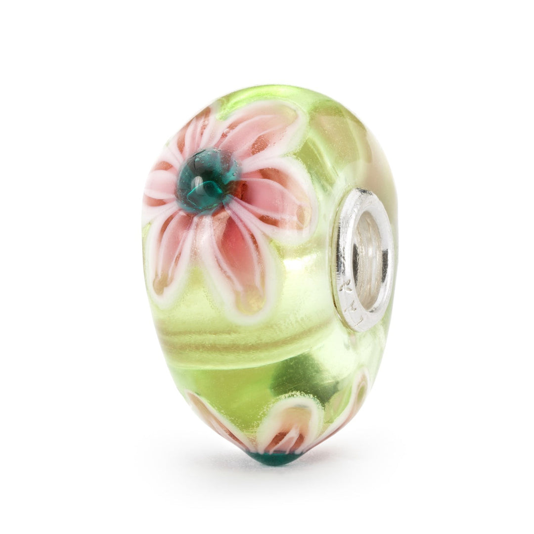 Trollbeads Bead Fiore Rosa - Vetro lavorato a mano